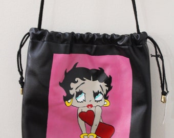 Handpainted Betty Boop Bag / Custom Handbag / Betty Boop / Crossbody / Shoulder Bag / Handbag / Betty Bag / Haus of Anais