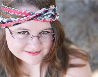 Women's headband, Southwest headband, aztec headband, baby headband, fall headband, red headband, colorful headband, turban headband, wrap