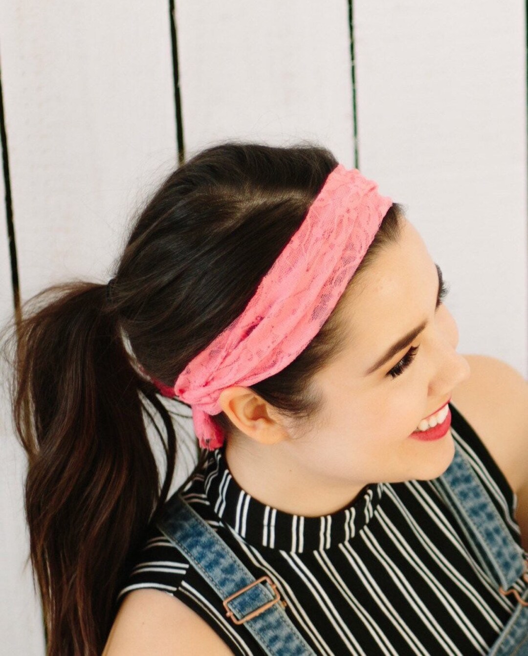 Headache Free Headband, Women's Lace Headband, Pink Lace Headband