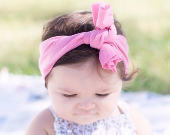 Adjustable baby headband, pink girls headband, grow with me Headband, women's pink headband, light pink lace headband, baby pink headband, p