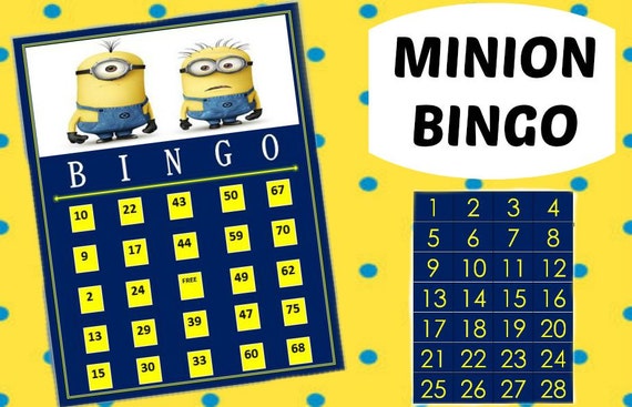Minion Bingo Game with 15 unique Bingo cards and 75 medium | Etsy
