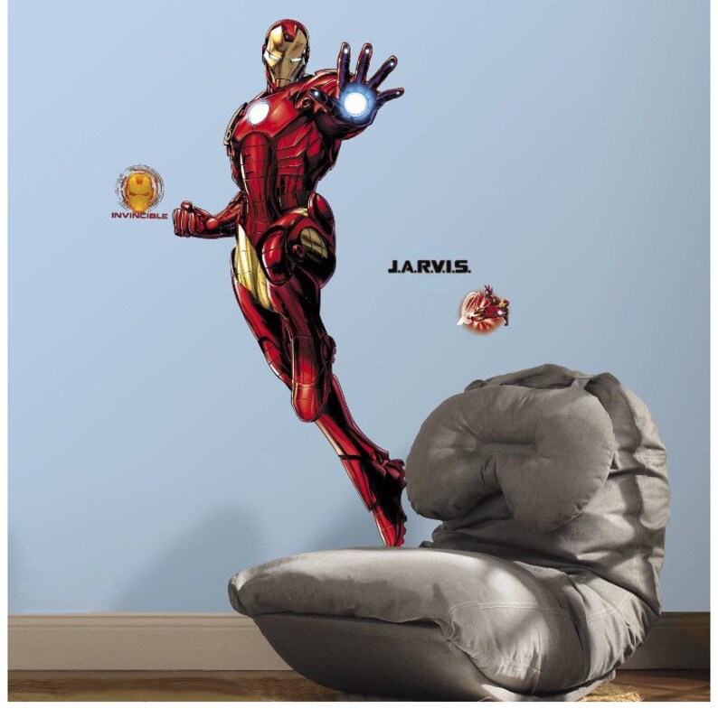 Marvel Iron Man Birthday Bedroom Stick And Peel Wall Decal
