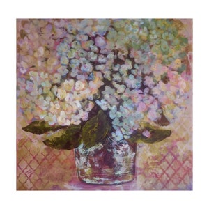 Digital Download - Original Kunstdruck - Korb voller Hortensien