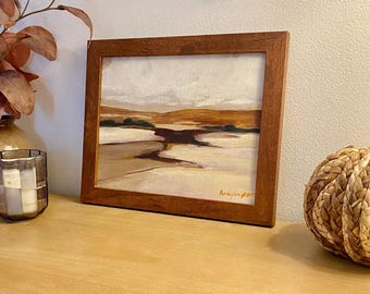 Cuadro enmarcado de paisaje desértico / Arte de pared neutro para galería, 8x10