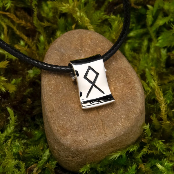Rune pendant  925 silver Othala Odal rune necklace Norse runes Viking amulet Rune charms Custom rune Nordic jewelry
