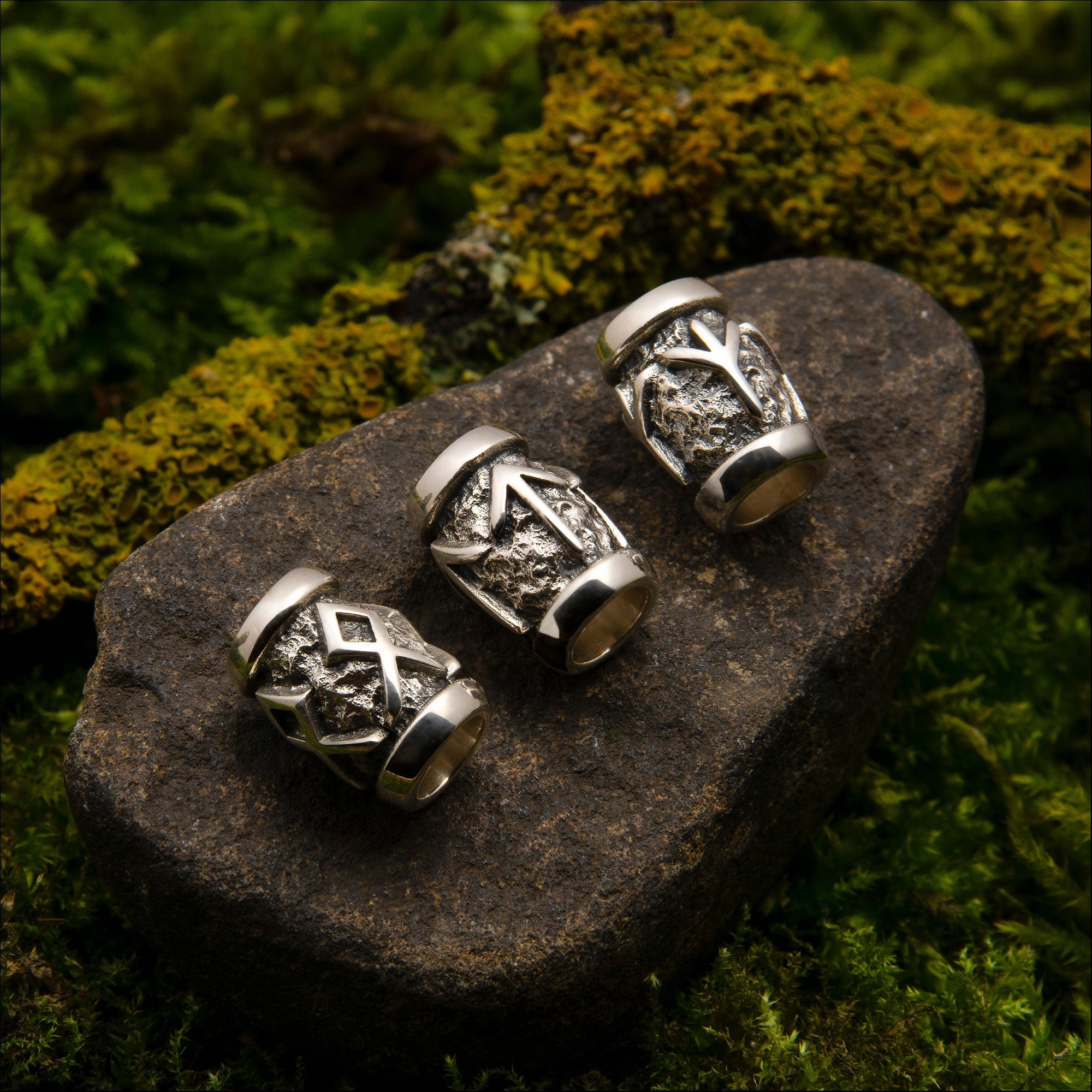 Viking Beard Beads Futhark Runes Hair Bead Dwarven Beard Ring, Asatru  Celtic Jewelry Viking Jewelry Norse Dreadlock 