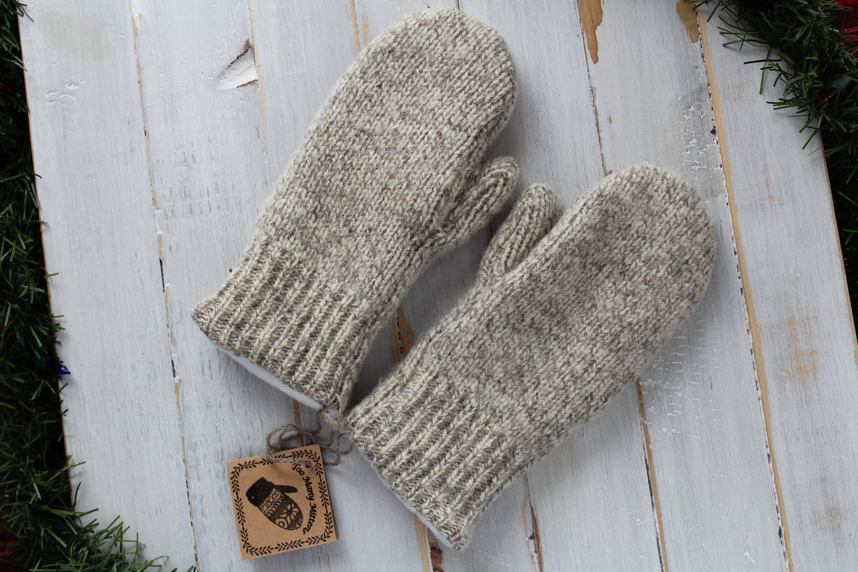 Adult Wool Sweater Mittens Fleece Lined Women's S or Etsy