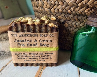 Unscented Jasmine & Green Tea Hand Soap - Natural Artisan Bar Soap, No Parabens or Sulfates | The Armstrong Soap Co.