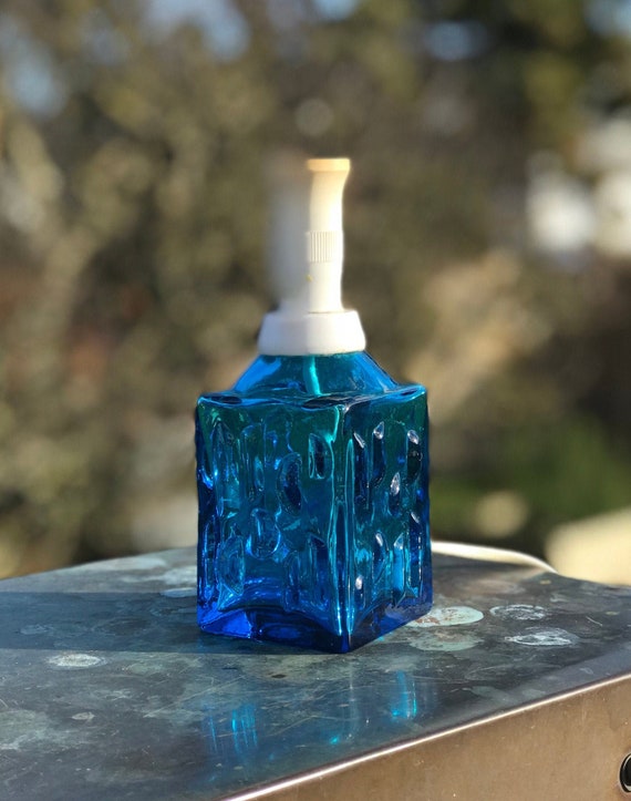 small glass lamp base