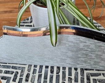 Silver Grey clutch Purse