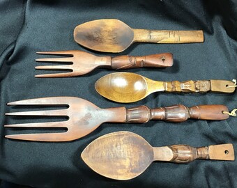 25 x Vintage plastic Tiki forks for hors d/'oeuvre Faux ivory forks in original faux ivory holder container canape