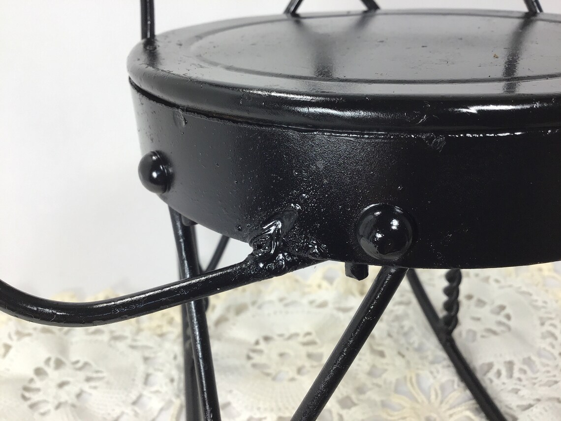 Metal Rocking Chair Plant Stand Rod Iron Doll Rocking Chair Etsy