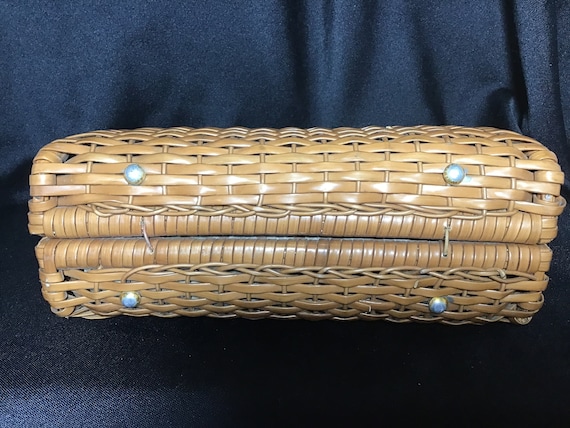 60s Wicker Bamboo Purse - image 8