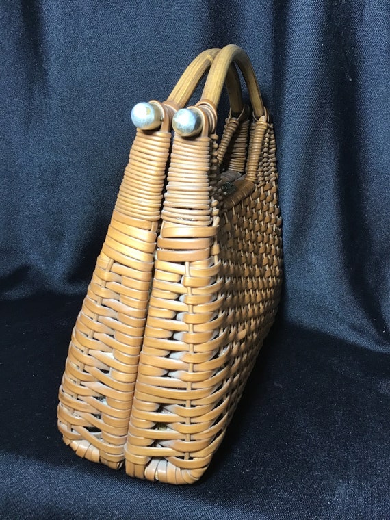 60s Wicker Bamboo Purse - image 6