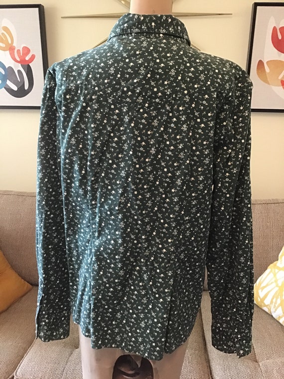 XL Levis Floral Corduroy Shirt, Woman’s Snap - image 5