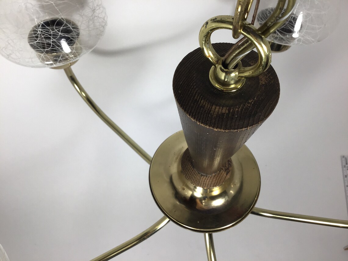 MCM Dining Light Fixture with Spaghetti String Globes Etsy