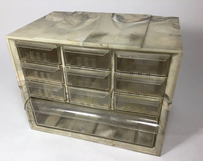 Akromils Storage Drawers Marbleized Plastic 10 Drawer Etsy