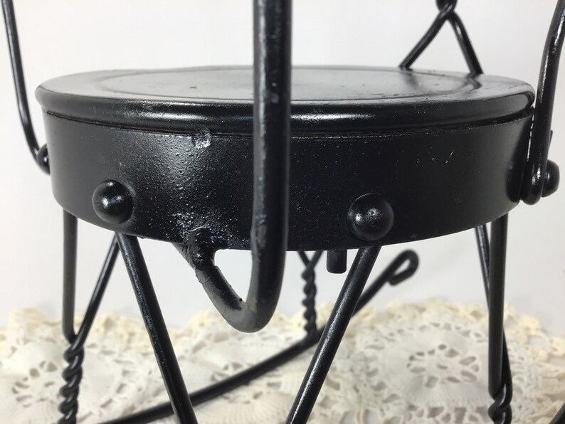 Metal Rocking Chair Plant Stand Rod Iron Doll Rocking Chair Etsy