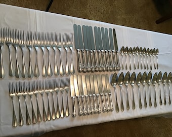 67 Piece Antique German 800 Silver Flatware Set, Koch and Bergfeld, Monogramed FC