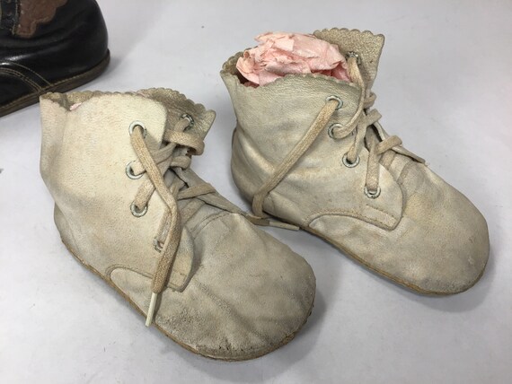 Antique White Baby Shoes