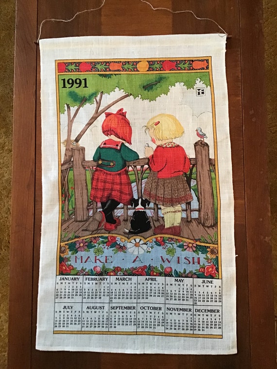 Mary Engelbreit Calendar Towel, 1991 - Etsy New Zealand