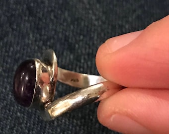 Sterling silver amethyst ring
