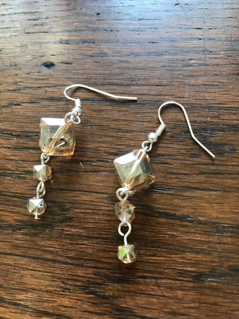 Handmade crystal earrings image 1