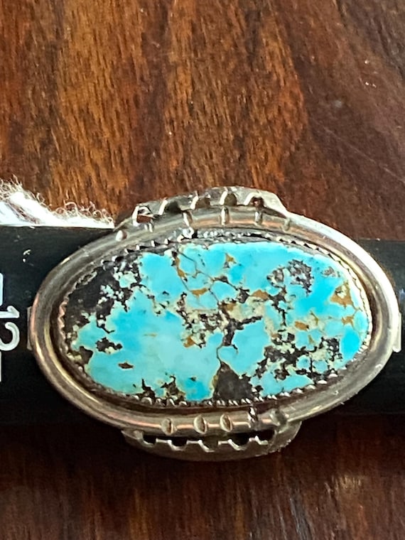 Extra Large Cerillo Turquoise Ring - image 7