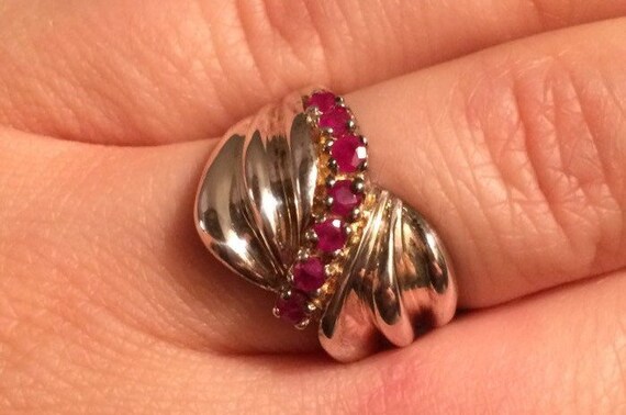 925 vintage natural ruby ring - image 1