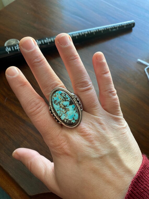 Extra Large Cerillo Turquoise Ring - image 3