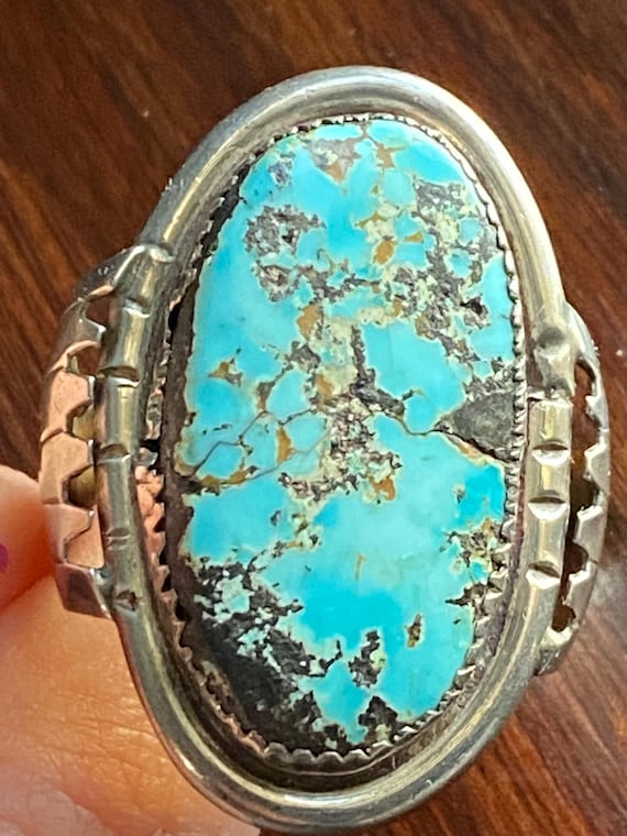 Extra Large Cerillo Turquoise Ring - image 4