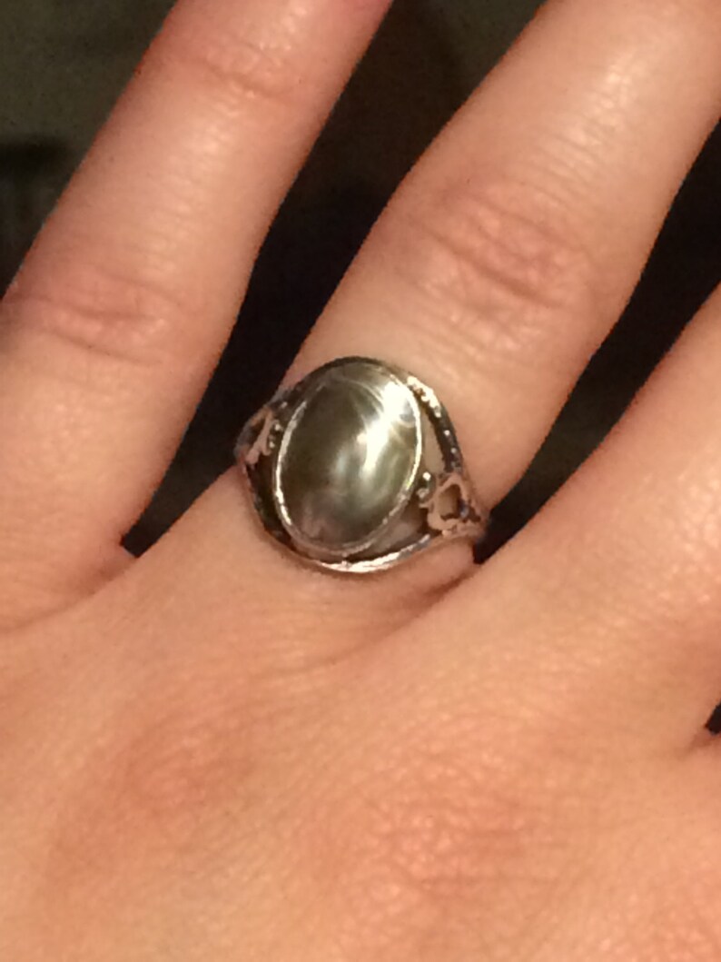 Vintage sterling silver Abalone ring