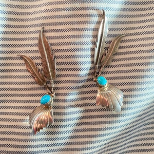 Large Vintage Turquoise earings