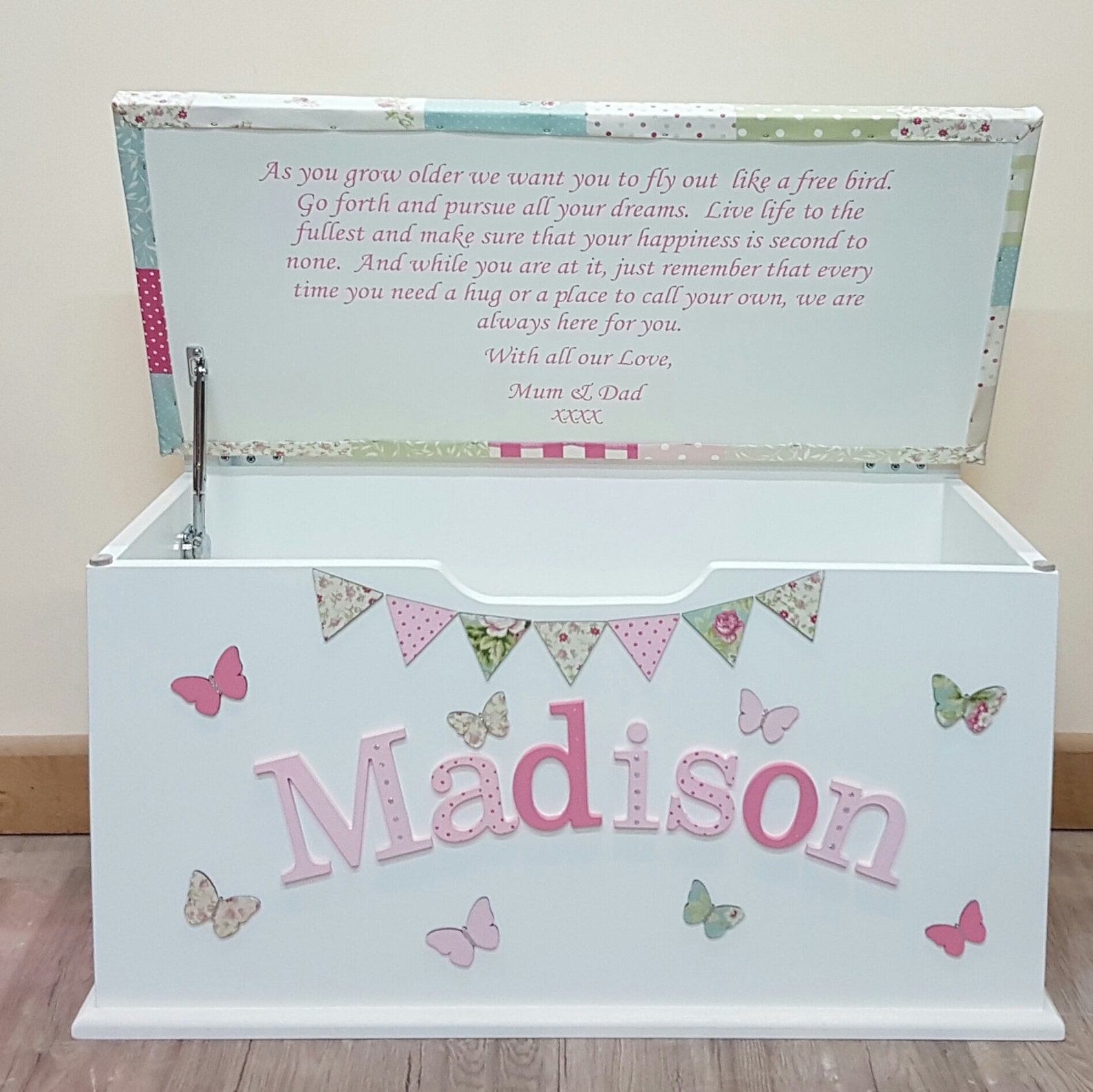 Personalised toy box / custom / bespoke / wooden / name / Etsy