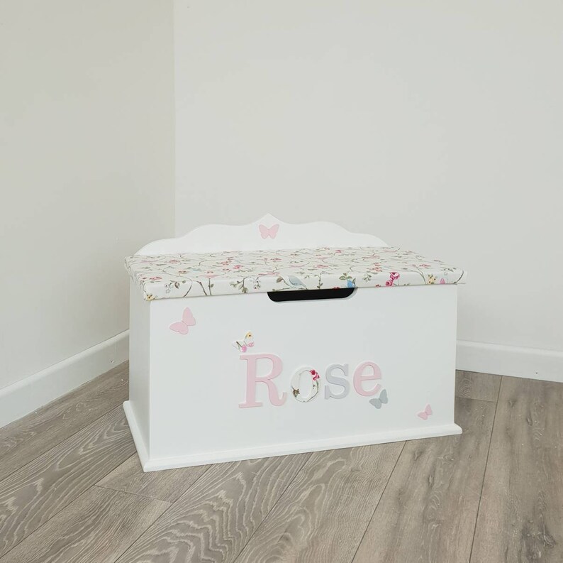 Furniture Toy Boxes Large Personalised Wooden Toy Box Storage