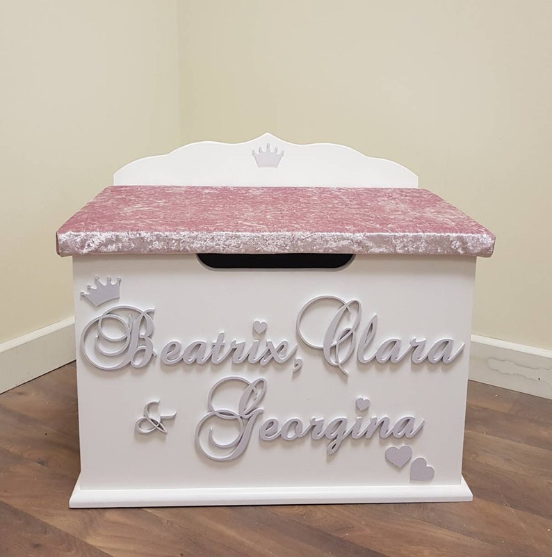 Personalised toy box bespoke wooden toy box Large Etsy