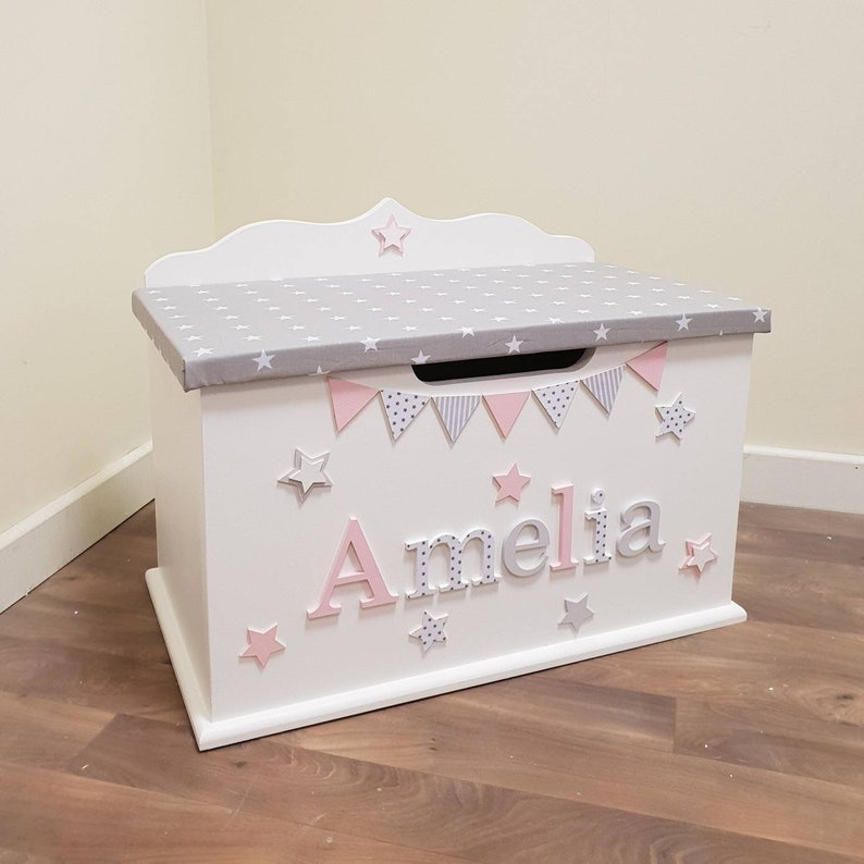 Personalised toy box custom bespoke wooden toy box Etsy