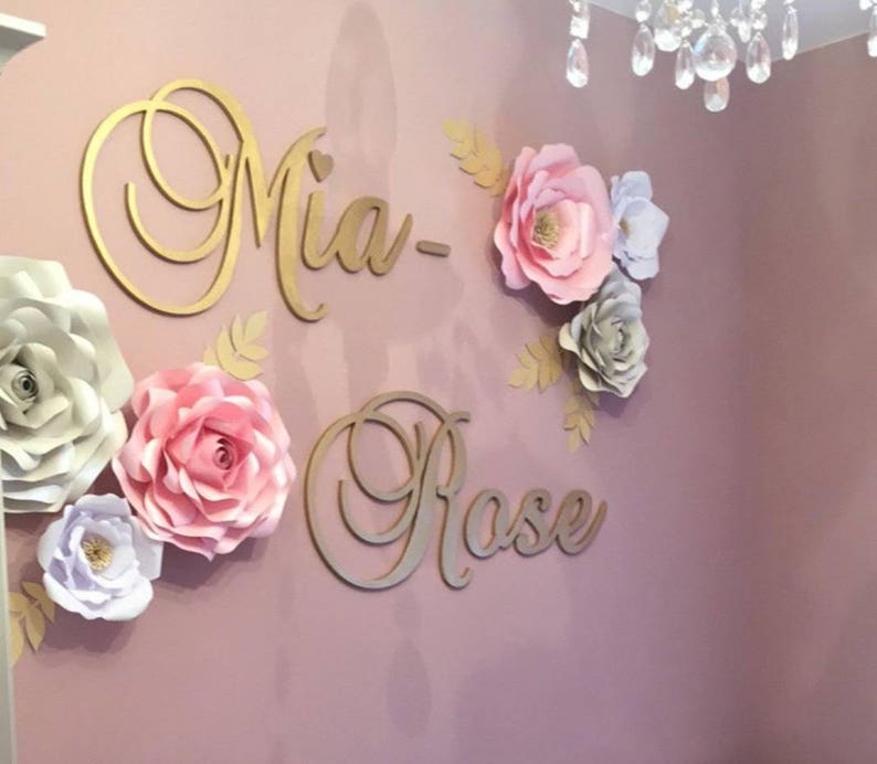 Wall name wooden name kids wall letters children's name Etsy