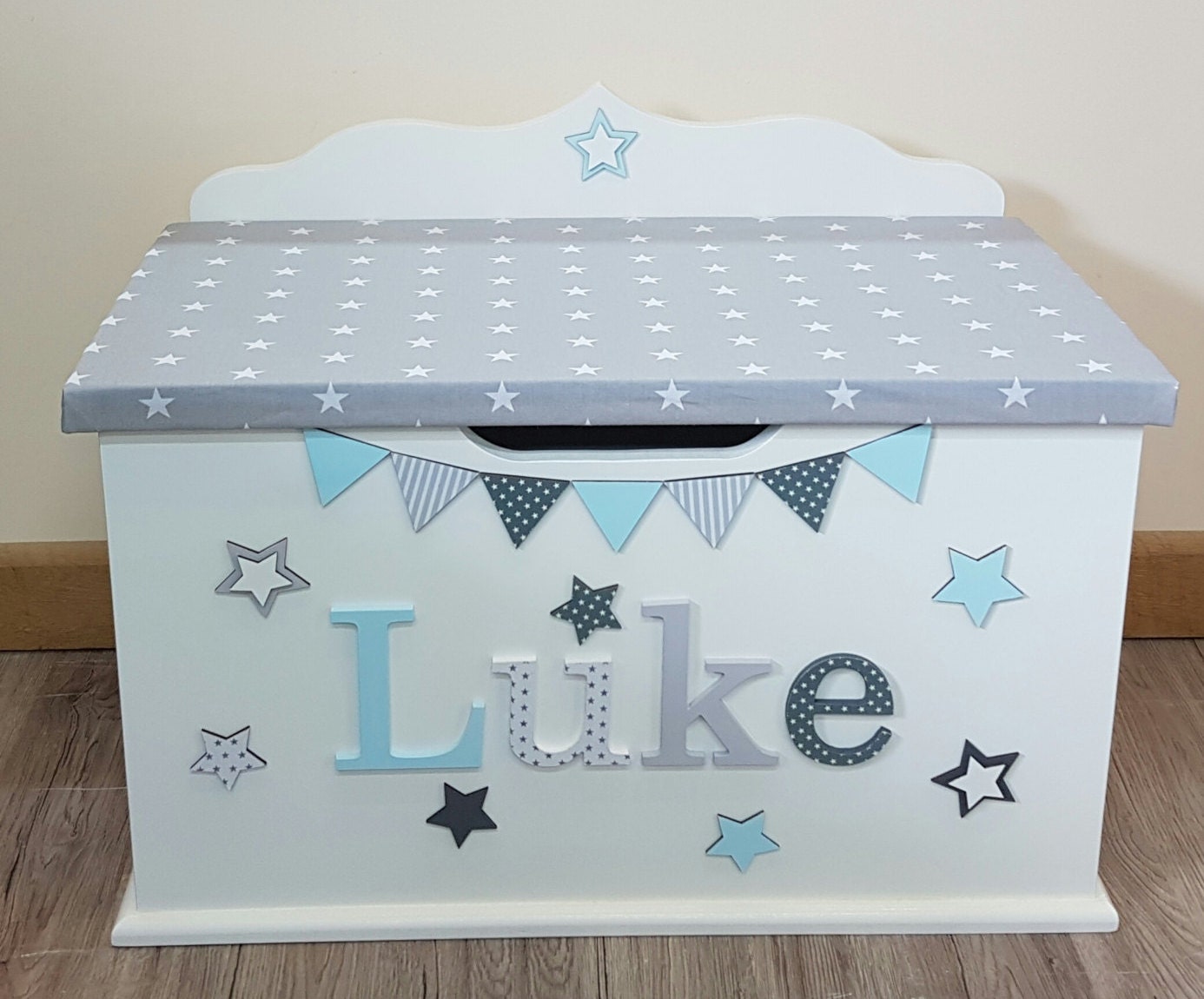 Personalised toy box / custom / bespoke / wooden / name / Etsy