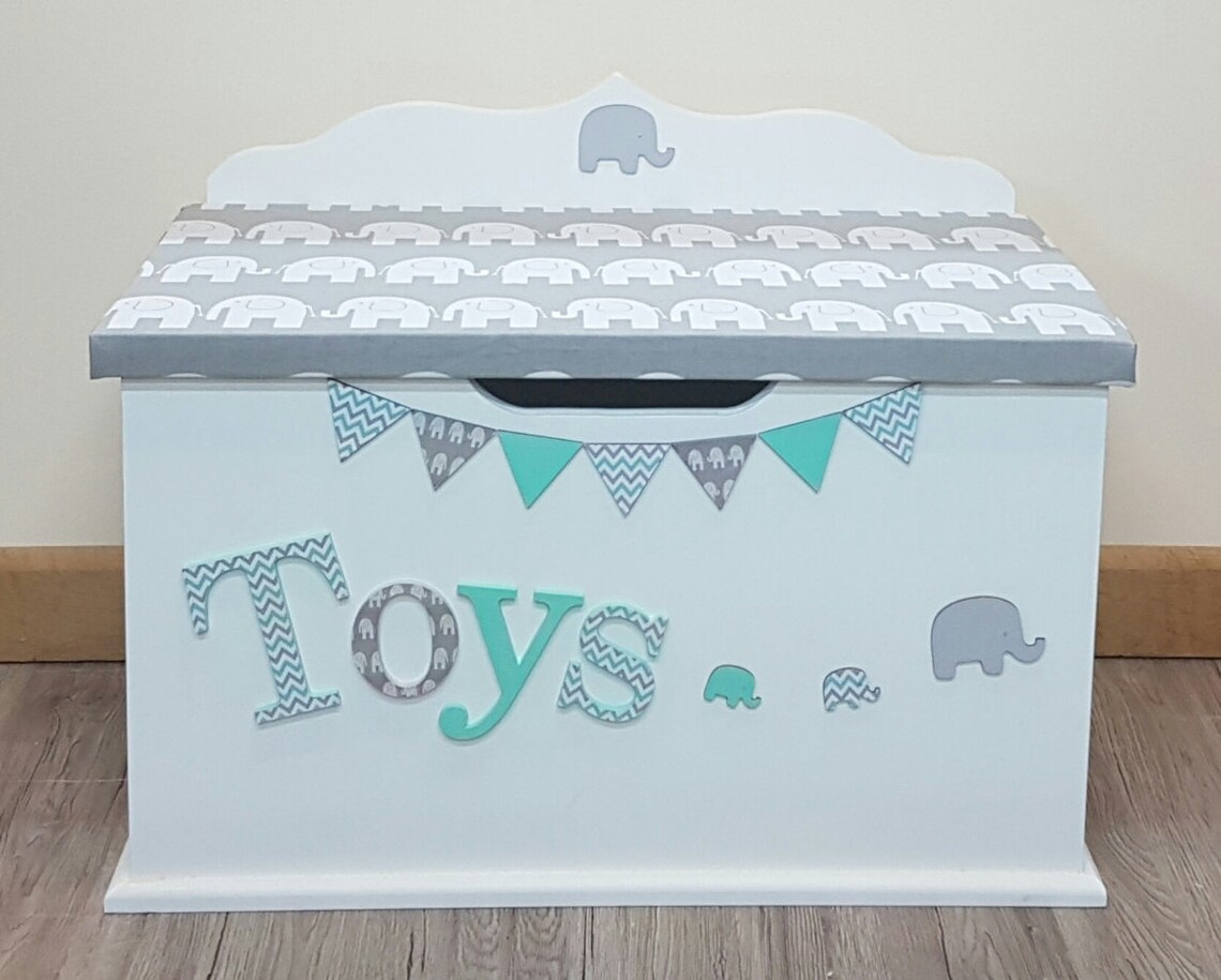 Personalised toy box / custom / bespoke / wooden / name / Etsy