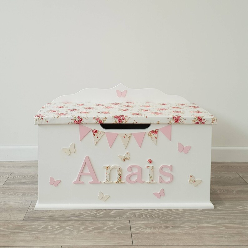 Personalised toy box / custom / bespoke / wooden / name / Etsy