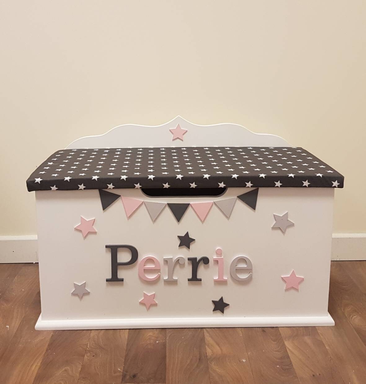 Personalised toy box custom bespoke wooden toy box Etsy