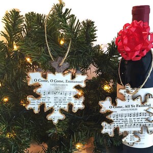 Christmas Music Ornaments Christmas Sheet Music Ornaments | Etsy