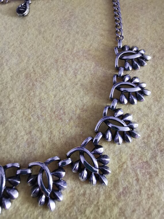 Vintage Jewelcraft/Coro leaf choker/necklace - image 4