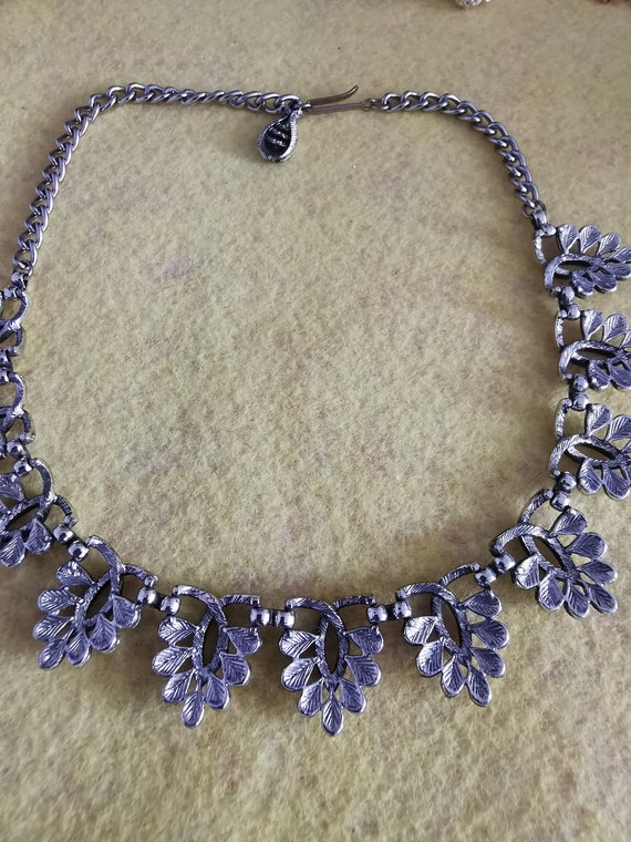 Vintage Jewelcraft/Coro leaf choker/necklace - image 6