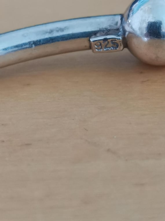 Two silver 925 open end bangles - image 6