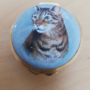 Halcyon Days 猫 エナメル ボンボニエール 箱付 Halcyon Days Cat Box - Etsy UK