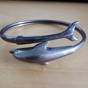 jonc dauphin en argent 925