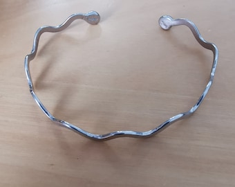 silver 925 wavy bangle