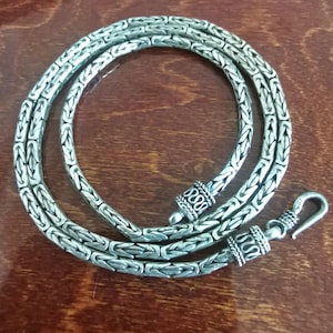 Collana in argento 925 con catena bizantina